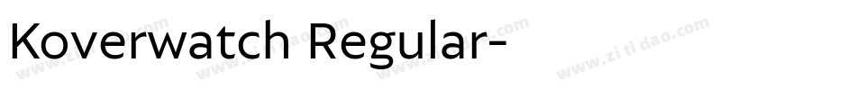 Koverwatch Regular字体转换